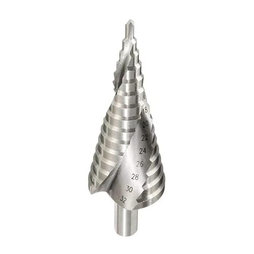 WZFC Stufenbohrer, 1 Stück, Pagodenbohrer, Sechskantschraubenbohrer, Kernbohrwerkzeug, HSS-Spiralnut, Holz, Metall, Lochschneider,4-32mm WZFC Stufenbohrer, 1 Stück, Pagodenbohrer, Sechskantschraubenbohrer, Kernbohrwerkzeug, HSS-Spiralnut, Holz, Metall, Lochschneider,4-32mm von WZFC