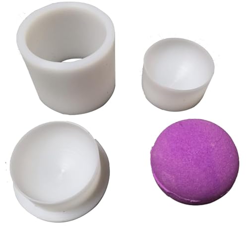 3D-Badesalzkugel aus Kunststoff, rund, massiv, kugelförmig, Donut-Form, Shampoo-Presse, Stange, 6,35 cm Durchmesser, max. Volumen, 95 g, Badekugelform, Seifenform (Kugelform) von WZRWAN