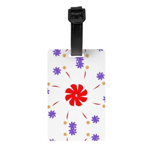 Achtfach drehbares Blumen-Golftaschen-Etikett, abnehmbare Aktentasche (8,4 x 5,3 cm), Kinder-Schultasche, Sporttaschen-Etikett, Reisegepäck-Etikett von WZYCWB