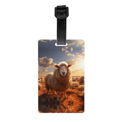 Australian Sheep Golftaschen-Sichtschutzetikett, abnehmbare Aktentasche (8,4 x 5,3 cm), Kinder-Schultasche, Sporttaschen-Etikett, Reisegepäck-Etikett von WZYCWB