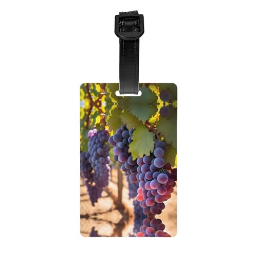 Desert Grapes Sichtschutzfolie für Golftaschen, abnehmbare Aktentasche (8,4 x 5,3 cm), Kinder-Schultasche, Sporttaschen-Etikett, Reisegepäck-Etikett von WZYCWB