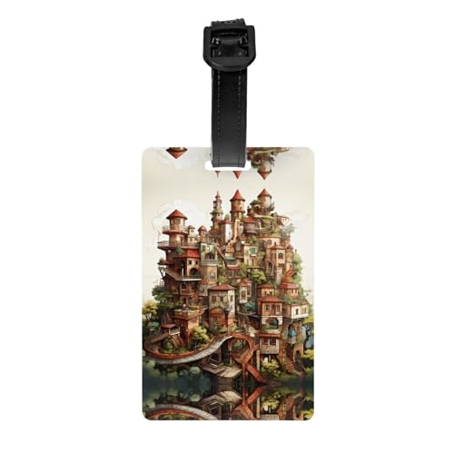 Dream Castle Sichtschutzschild für Golftaschen, abnehmbare Aktentasche (8,4 x 5,3 cm), Kinder-Schultasche, Sporttaschen-Etikett, Reisegepäck-Etikett von WZYCWB