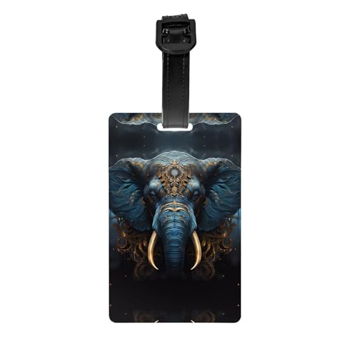 Eerie Elephant Sichtschutzschild für Golftaschen, abnehmbare Aktentasche (8,4 x 5,3 cm), Kinder-Schultasche, Sporttaschen-Etikett, Reisegepäck-Etikett von WZYCWB