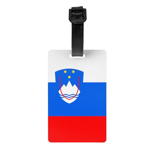 Flagge Sloweniens Golftaschen-Sichtschutzetikett, abnehmbare Aktentasche (8,4 x 5,3 cm), Kinder-Schultasche, Sporttaschen-Etikett, Reisegepäck-Etikett von WZYCWB