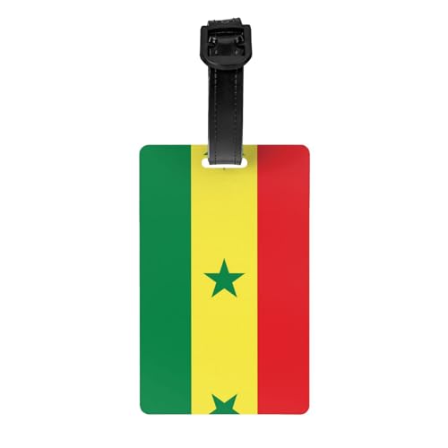 Flagge von Senegal Golftasche, Sichtschutz, abnehmbare Aktentasche (8,4 x 5,3 cm), Kinder-Schultasche, Sporttaschen-Etikett, Reisegepäck-Etikett von WZYCWB