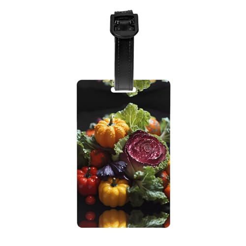 Fresh Cabbage Golftaschen-Etikett, abnehmbare Aktentasche (8,4 x 5,3 cm), Kinder-Schultasche, Sporttaschen-Etikett, Reisegepäck-Etikett von WZYCWB
