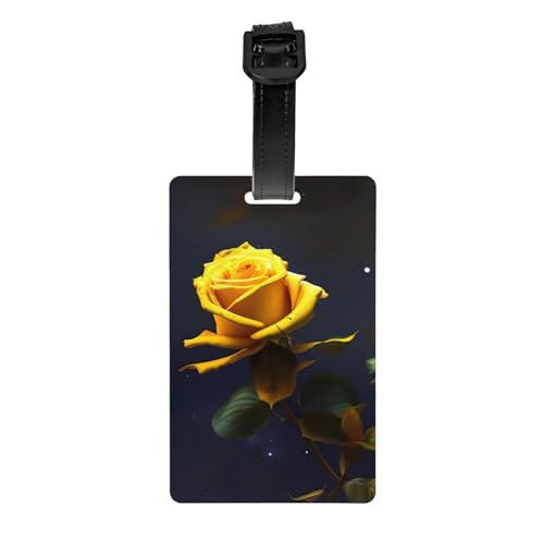Gelbe Rosen, Sternennacht, Sichtschutz, abnehmbare Aktentasche (8,4 x 5,3 cm), Kinder-Schultasche, Sporttaschen-Etikett, Reisegepäck-Etikett von WZYCWB