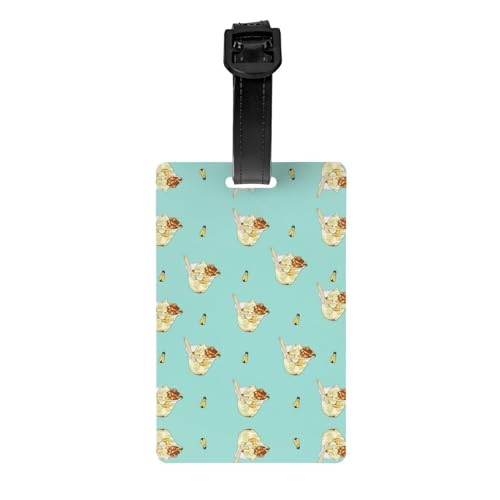Honey Sundae Sichtschutzfolie für Golftaschen, abnehmbare Aktentasche (8,4 x 5,3 cm), Kinder-Schultasche, Sporttaschen-Etikett, Reisegepäck-Etikett von WZYCWB