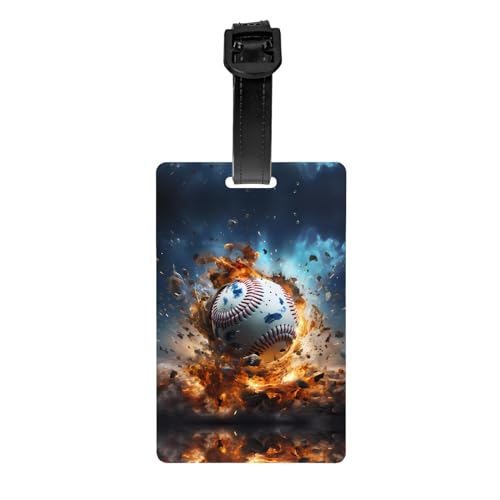 Hot Baseball Golftasche, Sichtschutz, abnehmbare Aktentasche (8,4 x 5,3 cm), Kinder-Schultasche, Sporttaschen-Etikett, Reisegepäck-Etikett von WZYCWB