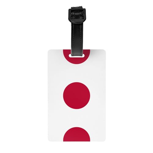 Japanische Flagge für Golftaschen, Sichtschutz, abnehmbare Aktentasche (8,4 x 5,3 cm), Kinder-Schultasche, Sporttaschen-Etikett, Reisegepäck-Etikett von WZYCWB