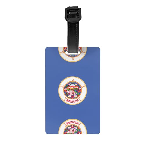 Minnesota Staatsflagge Golftasche, Sichtschutz, abnehmbare Aktentasche (8,4 x 5,3 cm), Kinder-Schultasche, Sporttaschen-Etikett, Reisegepäck-Etikett von WZYCWB