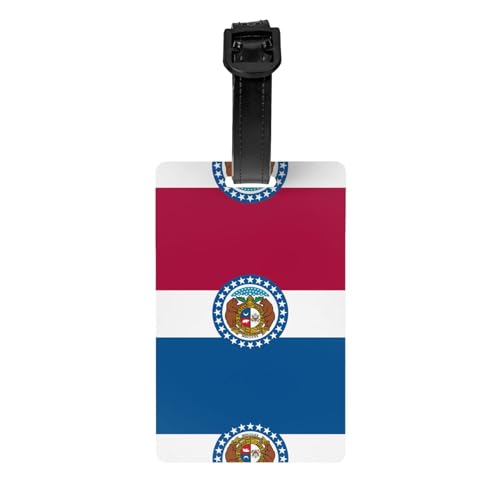 Missouri Staatsflagge Golftasche, Sichtschutz, abnehmbare Aktentasche (8,4 x 5,3 cm), Kinder-Schultasche, Sporttaschen-Etikett, Reisegepäck-Etikett von WZYCWB