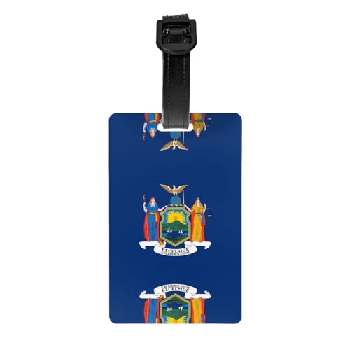 New York Flagge Golftasche Sichtschutz, abnehmbare Aktentasche (8,4 x 5,3 cm), Kinder-Schultasche, Sporttaschen-Etikett, Reisegepäck-Etikett von WZYCWB