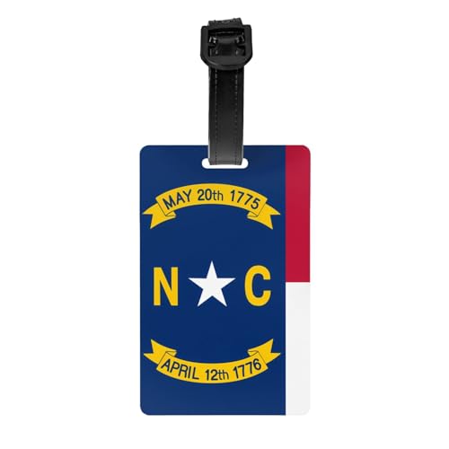 North Dakota Flagge, Sichtschutz, abnehmbare Aktentasche (8,4 x 5,3 cm), Kinder-Schultasche, Sporttaschen-Etikett, Reisegepäck-Etikett von WZYCWB