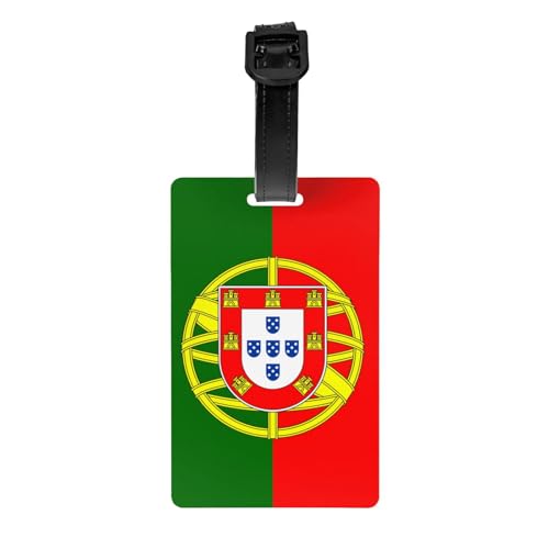 Portugiesische Flagge für Golftaschen, Sichtschutz, abnehmbare Aktentasche (8,4 x 5,3 cm), Kinder-Schultasche, Sporttaschen-Etikett, Reisegepäck-Etikett von WZYCWB