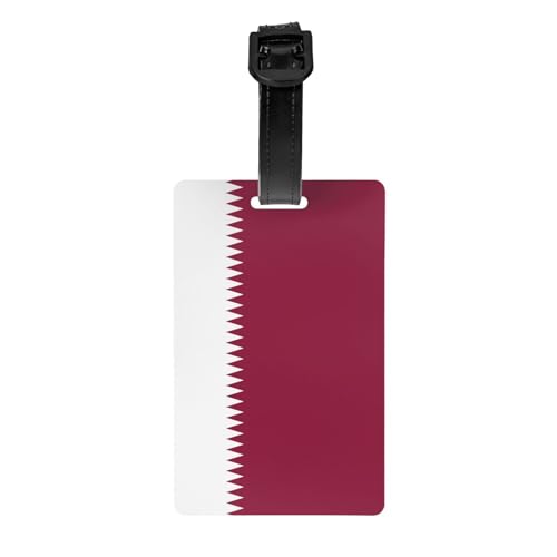 Qatar-Flagge, Sichtschutz, abnehmbare Aktentasche (8,4 x 5,3 cm), Kinder-Schultasche, Sporttaschen-Etikett, Reisegepäck-Etikett von WZYCWB