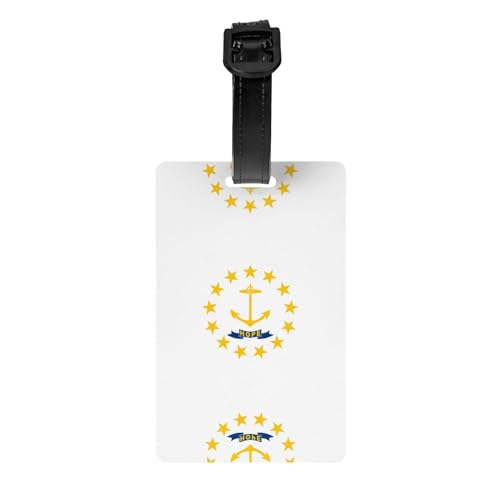 Rhode Island Staatsflagge Golftasche, Sichtschutz, abnehmbare Aktentasche (8,4 x 5,3 cm), Kinder-Schultasche, Sporttaschen-Etikett, Reisegepäck-Etikett von WZYCWB