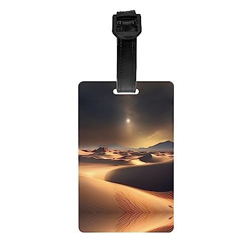 Sahara Desert Golftaschen-Sichtschutzetikett, abnehmbare Aktentasche (8,4 x 5,3 cm), Kinder-Schultasche, Sporttaschen-Etikett, Reisegepäck-Etikett von WZYCWB