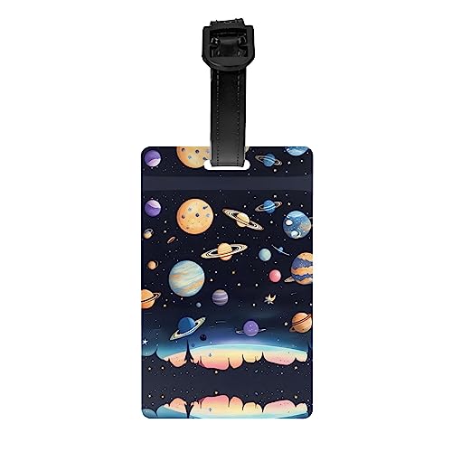 Saturn Jupiter Earth Golftaschen-Sichtschutzetikett, abnehmbare Aktentasche (8,4 x 5,3 cm), Kinder-Schultasche, Sporttaschen-Etikett, Reisegepäck-Etikett von WZYCWB
