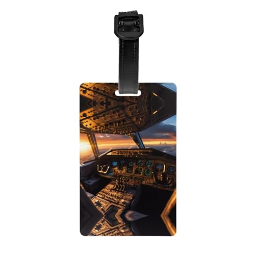 Sichtschutzfolie für Flugzeug-Cockpit, Golftasche, abnehmbare Aktentasche (8,4 x 5,3 cm), Kinder-Schultasche, Sporttaschen-Etikett, Reisegepäck-Etikett von WZYCWB