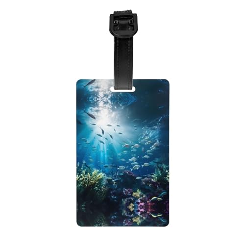 Submarine World Sichtschutzfolie für Golftaschen, abnehmbare Aktentasche (8,4 x 5,3 cm), Kinder-Schultasche, Sporttaschen-Etikett, Reisegepäck-Etikett von WZYCWB