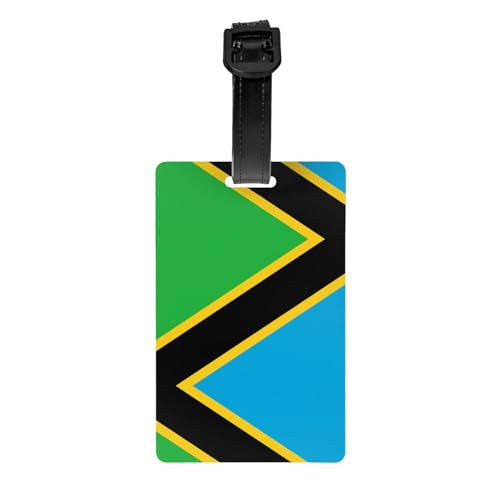 Tansania-Flagge, Sichtschutz, abnehmbare Aktentasche (8,4 x 5,3 cm), Kinder-Schultasche, Sporttaschen-Etikett, Reisegepäck-Etikett von WZYCWB