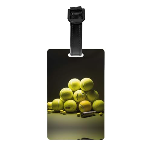 Tennisdiagramm für Golftaschen, Sichtschutz, abnehmbare Aktentasche (8,4 x 5,3 cm), Kinder-Schultasche, Sporttaschen-Etikett, Reisegepäck-Etikett von WZYCWB