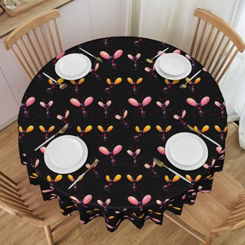 WZYCWB Abstrakte Ameisen-Spitze, rund, 152,4 cm Durchmesser, waschbare Tischdecke, geeignet für Restaurants, Partys, Picknicks, Versammlungen WZYCWB Abstrakte Ameisen-Spitze, rund, 152,4 cm Durchmesser, waschbare Tischdecke, geeignet für Restaurants, Partys, Picknicks, Versammlungen von WZYCWB