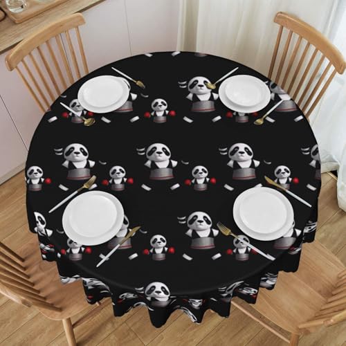 WZYCWB Boxing Panda Runde Spitzen-Tischdecke, 152,4 cm Durchmesser, waschbare Tischdecke, geeignet für Restaurants, Partys, Picknicks, Versammlungen WZYCWB Boxing Panda Runde Spitzen-Tischdecke, 152,4 cm Durchmesser, waschbare Tischdecke, geeignet für Restaurants, Partys, Picknicks, Versammlungen von WZYCWB