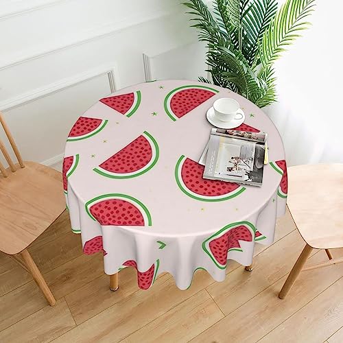WZYCWB Dekorative lange Tischdecke mit Wassermelonen-Motiv, 152,4 cm Durchmesser, runde Hochzeitstischdecke, Allzweck-Tischdecke für Partys, Rosa WZYCWB Dekorative lange Tischdecke mit Wassermelonen-Motiv, 152,4 cm Durchmesser, runde Hochzeitstischdecke, Allzweck-Tischdecke für Partys, Rosa von WZYCWB