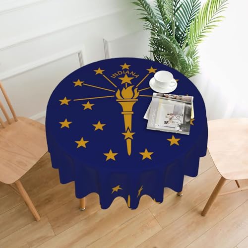 WZYCWB Dekorative lange Tischdecke mit indischer Flagge (152,4 cm Durchmesser), runde Hochzeitstischdecke, allgemeine Zwecke, runde Tischdecke für Partys von WZYCWB