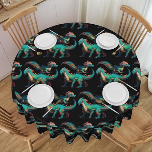 WZYCWB Digitaler Drachen-Spitzen-Tischdecke, rund, 152,4 cm Durchmesser, waschbare Tischdecke, geeignet für Restaurants, Partys, Picknicks, Versammlungen WZYCWB Digitaler Drachen-Spitzen-Tischdecke, rund, 152,4 cm Durchmesser, waschbare Tischdecke, geeignet für Restaurants, Partys, Picknicks, Versammlungen von WZYCWB