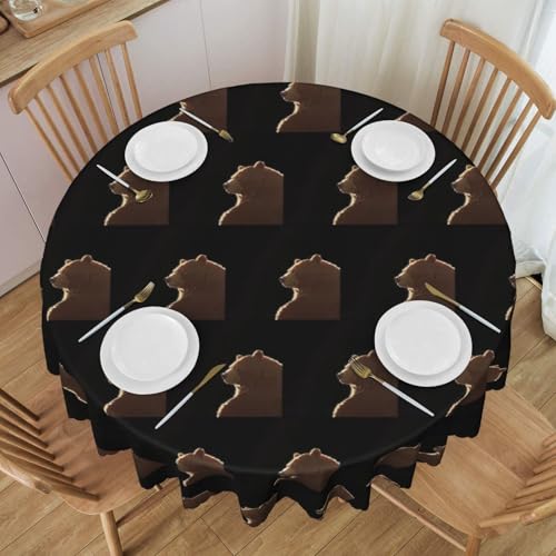WZYCWB Große braune Tischdecke, rund, Spitze, 152,4 cm Durchmesser, waschbar, geeignet für Restaurants, Partys, Picknicks, Versammlungen WZYCWB Große braune Tischdecke, rund, Spitze, 152,4 cm Durchmesser, waschbar, geeignet für Restaurants, Partys, Picknicks, Versammlungen von WZYCWB