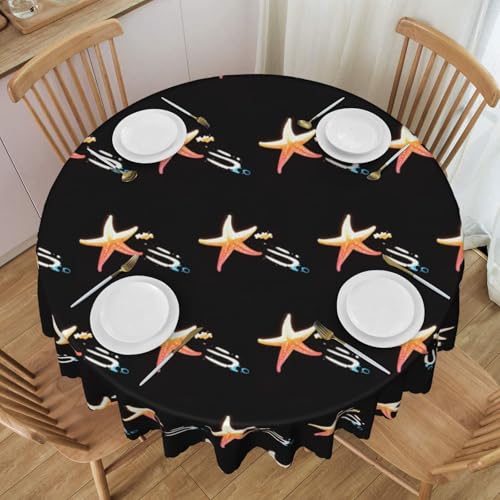 WZYCWB Holografische Seestern-Tischdecke, rund, Spitze, 152,4 cm Durchmesser, waschbare Tischdecke, geeignet für Restaurants, Partys, Picknicks, Versammlungen WZYCWB Holografische Seestern-Tischdecke, rund, Spitze, 152,4 cm Durchmesser, waschbare Tischdecke, geeignet für Restaurants, Partys, Picknicks, Versammlungen von WZYCWB