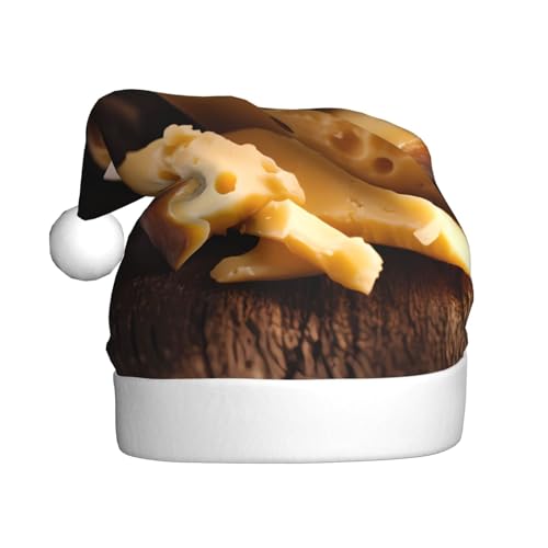 WZYCWB Käse Weihnachtsmütze für Erwachsene, Unisex, Weihnachtsmann, Weihnachten, Halloween, Urlaubsparty, Erwachsene, Plüsch-Weihnachtsmütze WZYCWB Käse Weihnachtsmütze für Erwachsene, Unisex, Weihnachtsmann, Weihnachten, Halloween, Urlaubsparty, Erwachsene, Plüsch-Weihnachtsmütze von WZYCWB