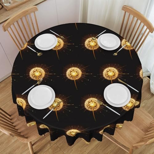 WZYCWB Leuchtende runde Spitzen-Tischdecke mit Löwenzahn-Motiv, 152,4 cm im Durchmesser, waschbar, geeignet für Restaurants, Partys, Picknicks, Versammlungen WZYCWB Leuchtende runde Spitzen-Tischdecke mit Löwenzahn-Motiv, 152,4 cm im Durchmesser, waschbar, geeignet für Restaurants, Partys, Picknicks, Versammlungen von WZYCWB