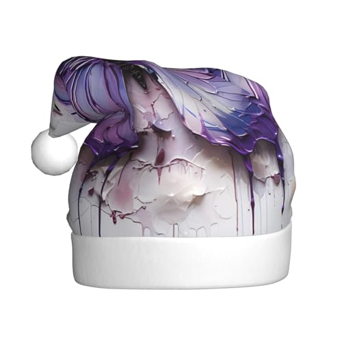 WZYCWB Lila Ölgemälde Schmetterling Erwachsene Weihnachtsmütze Unisex Weihnachtsmann Weihnachten Halloween Urlaub Party Erwachsene Plüsch Weihnachtsmütze WZYCWB Lila Ölgemälde Schmetterling Erwachsene Weihnachtsmütze Unisex Weihnachtsmann Weihnachten Halloween Urlaub Party Erwachsene Plüsch Weihnachtsmütze von WZYCWB
