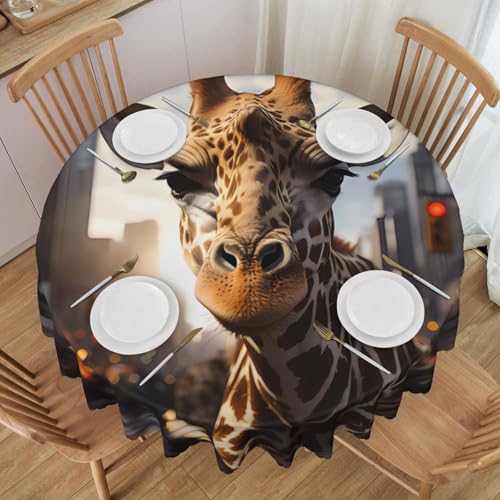 WZYCWB New York Giraffe Street Runde Spitzentischdecke, 152,4 cm Durchmesser, waschbare Tischdecke, geeignet für Restaurants, Partys, Picknicks, Versammlungen WZYCWB New York Giraffe Street Runde Spitzentischdecke, 152,4 cm Durchmesser, waschbare Tischdecke, geeignet für Restaurants, Partys, Picknicks, Versammlungen von WZYCWB