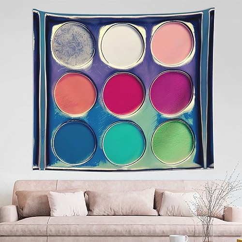 WZYCWB Runde Farbpalette, gemusterte Wanddekoration, Wandteppich, Mehrzweck-Wandbehang, kann als Schlafzimmer oder Wohnzimmer verwendet werden – 152,4 x 130,9 cm WZYCWB Runde Farbpalette, gemusterte Wanddekoration, Wandteppich, Mehrzweck-Wandbehang, kann als Schlafzimmer oder Wohnzimmer verwendet werden – 152,4 x 130,9 cm von WZYCWB