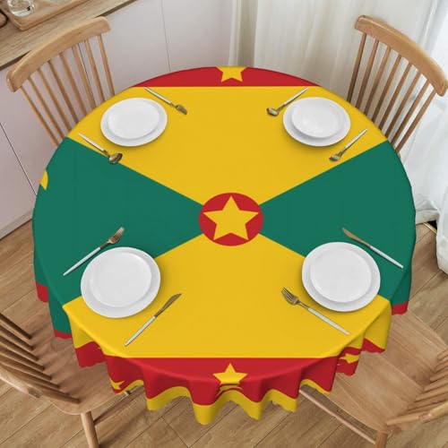 WZYCWB Runde Spitzen-Tischdecke mit Flagge von Grenada, 152,4 cm im Durchmesser, waschbare Tischdecke, geeignet für Restaurants, Partys, Picknicks, Versammlungen WZYCWB Runde Spitzen-Tischdecke mit Flagge von Grenada, 152,4 cm im Durchmesser, waschbare Tischdecke, geeignet für Restaurants, Partys, Picknicks, Versammlungen von WZYCWB
