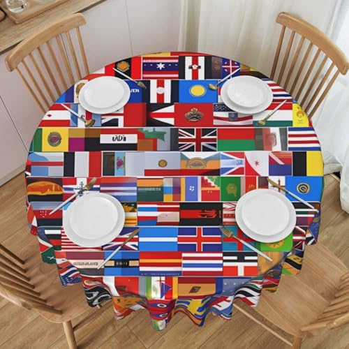 WZYCWB Runde Spitzen-Tischdecke mit verschiedenen Flaggen, 152,4 cm im Durchmesser, waschbare Tischdecke, geeignet für Restaurants, Partys, Picknicks, Versammlungen WZYCWB Runde Spitzen-Tischdecke mit verschiedenen Flaggen, 152,4 cm im Durchmesser, waschbare Tischdecke, geeignet für Restaurants, Partys, Picknicks, Versammlungen von WZYCWB