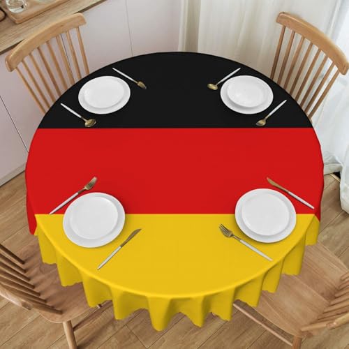 WZYCWB Runde Spitzentischdecke mit deutscher Flagge, 152,4 cm Durchmesser, waschbare Tischdecke, geeignet für Restaurants, Partys, Picknicks, Versammlungen WZYCWB Runde Spitzentischdecke mit deutscher Flagge, 152,4 cm Durchmesser, waschbare Tischdecke, geeignet für Restaurants, Partys, Picknicks, Versammlungen von WZYCWB