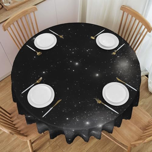 WZYCWB Schwarze und weiße Galaxie-Tischdecke, rund, Spitze, 152,4 cm im Durchmesser, waschbar, geeignet für Restaurants, Partys, Picknicks, Versammlungen WZYCWB Schwarze und weiße Galaxie-Tischdecke, rund, Spitze, 152,4 cm im Durchmesser, waschbar, geeignet für Restaurants, Partys, Picknicks, Versammlungen von WZYCWB