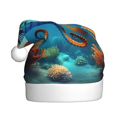 WZYCWB Seepferdchen-Weihnachtsmütze für Erwachsene, Unisex, Weihnachtsmann, Weihnachten, Halloween, Urlaubsparty, Erwachsene, Plüsch-Weihnachtsmütze WZYCWB Seepferdchen-Weihnachtsmütze für Erwachsene, Unisex, Weihnachtsmann, Weihnachten, Halloween, Urlaubsparty, Erwachsene, Plüsch-Weihnachtsmütze von WZYCWB