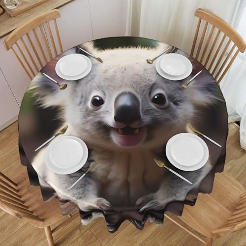 WZYCWB Süße runde Koala-Tischdecke aus Spitze, 152,4 cm im Durchmesser, waschbare Tischdecke, geeignet für Restaurants, Partys, Picknicks, Versammlungen WZYCWB Süße runde Koala-Tischdecke aus Spitze, 152,4 cm im Durchmesser, waschbare Tischdecke, geeignet für Restaurants, Partys, Picknicks, Versammlungen von WZYCWB