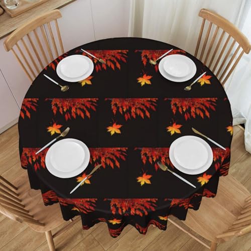 WZYCWB Tischdecke aus verpixeltem Ahorn, rund, Spitze, 152,4 cm Durchmesser, waschbare Tischdecke, geeignet für Restaurants, Partys, Picknicks, Versammlungen WZYCWB Tischdecke aus verpixeltem Ahorn, rund, Spitze, 152,4 cm Durchmesser, waschbare Tischdecke, geeignet für Restaurants, Partys, Picknicks, Versammlungen von WZYCWB