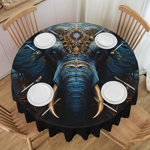 WZYCWB Unheimliche Elefanten-Tischdecke, rund, Spitze, 152,4 cm Durchmesser, waschbare Tischdecke, geeignet für Restaurants, Partys, Picknicks, Versammlungen WZYCWB Unheimliche Elefanten-Tischdecke, rund, Spitze, 152,4 cm Durchmesser, waschbare Tischdecke, geeignet für Restaurants, Partys, Picknicks, Versammlungen von WZYCWB