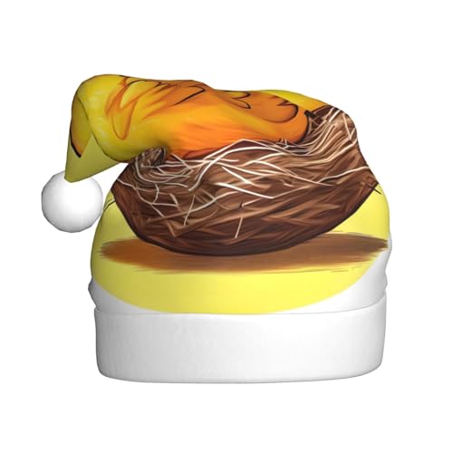 WZYCWB Vogelnest Golden Huhn Erwachsene Weihnachtsmütze Unisex Weihnachtsmann Weihnachten Halloween Urlaub Party Erwachsene Plüsch Weihnachtsmütze WZYCWB Vogelnest Golden Huhn Erwachsene Weihnachtsmütze Unisex Weihnachtsmann Weihnachten Halloween Urlaub Party Erwachsene Plüsch Weihnachtsmütze von WZYCWB