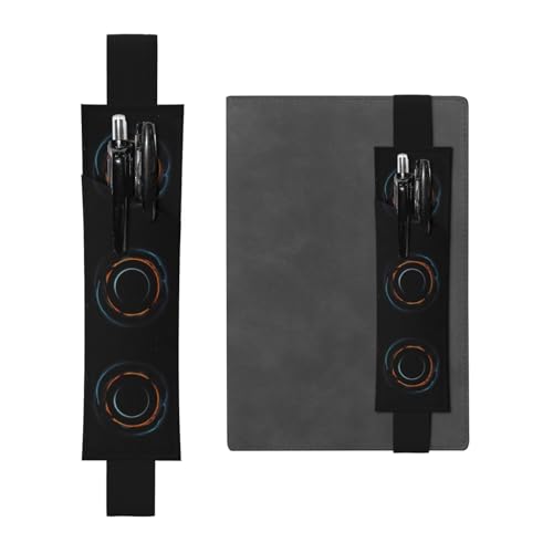 Schwarzes Leder-Stifthalter, Lesezeichen, WZYWHJ mit geheimnisvollen kosmischen schwarzen Löchern, hochwertiges PVC-Leder, elastisches Band für Notizbücher, Tagebücher und Planer Schwarzes Leder-Stifthalter, Lesezeichen, WZYWHJ mit geheimnisvollen kosmischen schwarzen Löchern, hochwertiges PVC-Leder, elastisches Band für Notizbücher, Tagebücher und Planer von WZYWHJ
