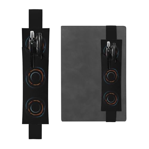 Schwarzes Leder-Stifthalter, Lesezeichen, WZYWHJ mit geheimnisvollen kosmischen schwarzen Löchern, hochwertiges PVC-Leder, elastisches Band für Notizbücher, Tagebücher und Planer Schwarzes Leder-Stifthalter, Lesezeichen, WZYWHJ mit geheimnisvollen kosmischen schwarzen Löchern, hochwertiges PVC-Leder, elastisches Band für Notizbücher, Tagebücher und Planer von WZYWHJ